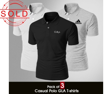 Pack of 3 Casual Polo GLA T-shirts